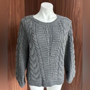 Ye M A K Oversized Cozy Gray Sweater Size L